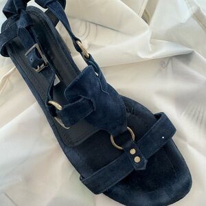 Manolo Blahnik loved blue suede sandals